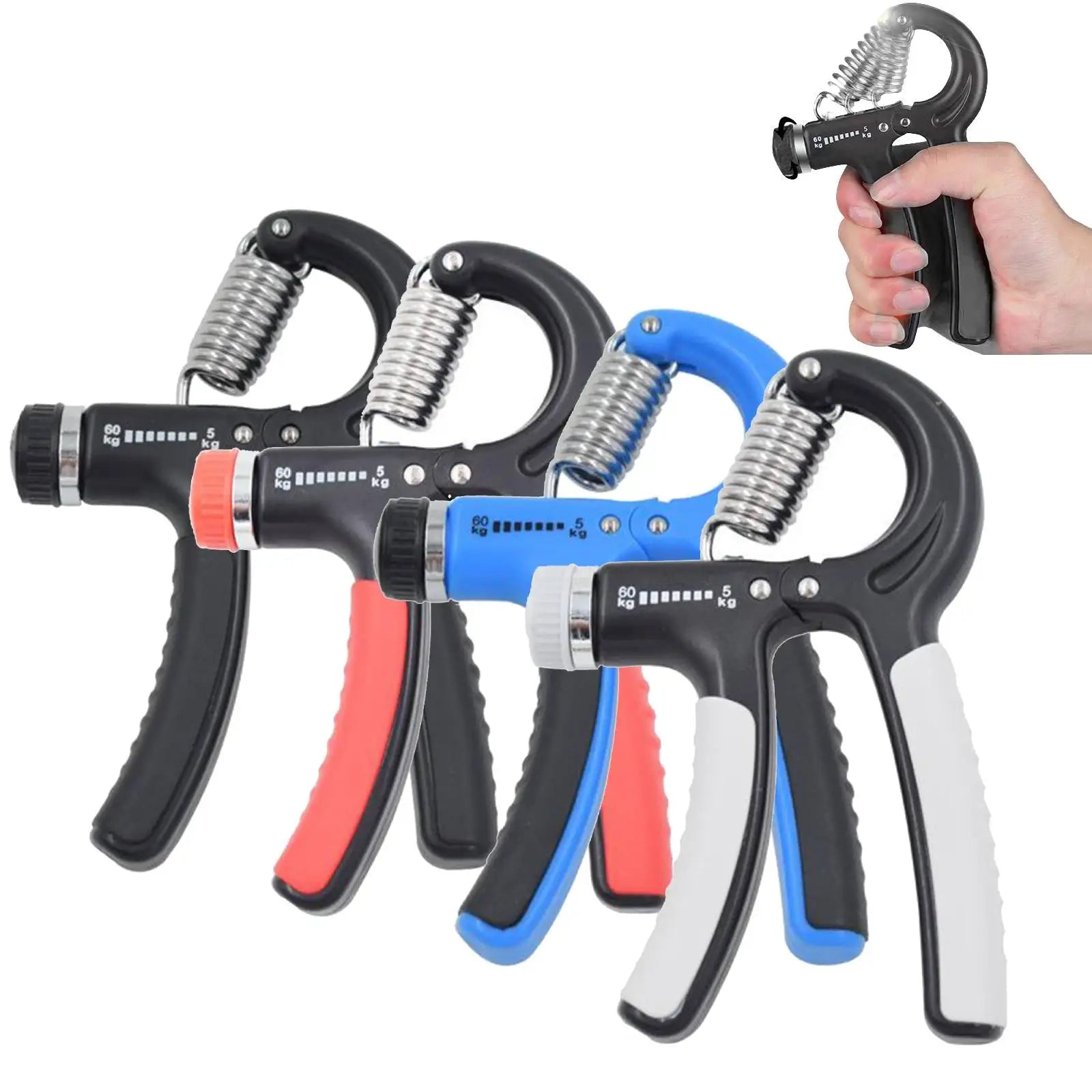 Hand Grip Strengthener Forearm Exerciser Adjustable Resistance Hand Gripper Finger Stretcher for Injury Recovery Muscle Builder